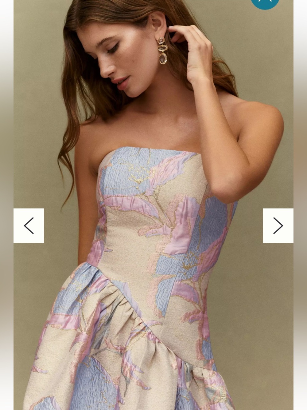 Elliatt | Marlene Asymmetric Strapless Blue Maxi Dress 🩵 - Picture 2 of 5
